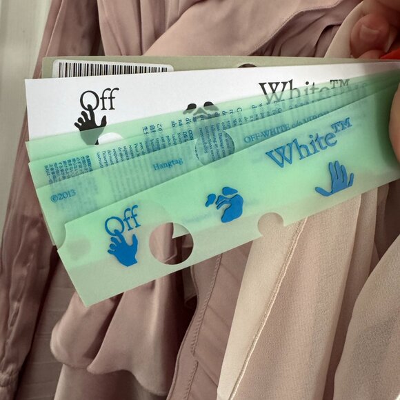 NWT Off-White by Virgil Abloh Ruffled Dress in Pink, size 40IT (fits size small) - Picture 10 of 15